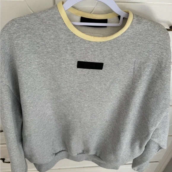 Fear of God Gray and Yellow Crew Neck Sweater - Picture 1 of 5